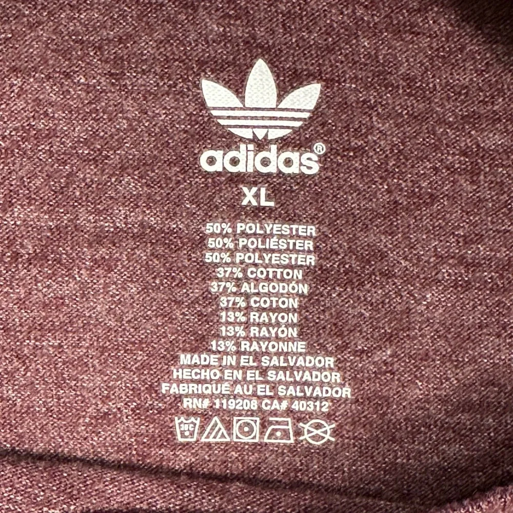 Adidas Texas A&M T-Shirt Mens XL Maroon Trefoil Aggies Graphic Tri-Blend Tee